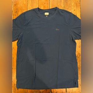 GREG NORMAN men's blue embroidered logo
crew neck short sleeve t-shirt size XL